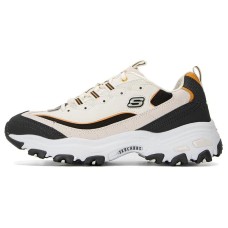 Skechers D'LITES 1.0 Cushioning Anti-Slip And Wear-Resistant Low-Top Chunky Sneakers Men's Gray Black 39.5