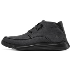 Skechers Cushioning Anti-Slip And Wear-Resistant Mid-Top Casual Shoes Men's Black 41