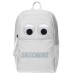Skechers Fabric Big Eyes Backpack Regular Unisex Moon Gray, Large Eyes Stickers With Separate Packaging Moon Gray