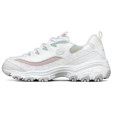 Skechers D'Lites 1.0 Low Top Running Shoes White/Multi Women's 36