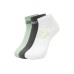 Skechers Ankle Socks Unisex 3 Pack 3 Pack (Water Clear Green/Marshmallow White/Gray/041B), M