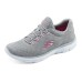 Skechers Cushioning Wear-Resistant Low-Top Running Shoes Women's Gray Серый/Розовый, 35.5