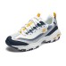 Skechers D'LITES 1.0 Cushioning Wear-Resistant Low-Top Casual Shoes Men's White Gray Yellow White Gray Yellow, 41