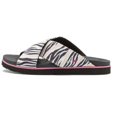 Skechers Rubber Sole Slide Slippers Women's Black White Черно-белый, 38