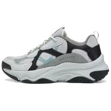 Skechers Street Anti-Slip Wear-Resistant Low-Top Chunky Sneakers Women's Black Green Черно-зеленый, 38