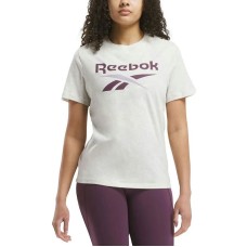 Women's Identity Cotton Big Logo T-Shirt Chalk Melange / Dusk Purple, L