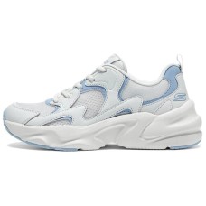 Skechers DLITES Anti-Slip Wear-Resistant Low-Top Chunky Sneakers Women's Light Gray Серый, 37.5