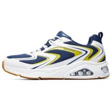 Skechers Wear-resistant And Lightweight Low-Top Casual Running Shoes Men's White Blue White blue, 39.5