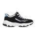 Skechers D'LITES 1.0 Anti-Slip Wear-Resistant Low-Top Chunky Sneakers Women's Black White Черно-белый, 35