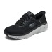 Skechers Cushioning Slip Resistant Low Top Training Running Shoes Men's Black Gray Black Gray, 39