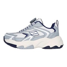Skechers Kids Anti-Slip Wear-Resistant Kids Lifestyle Shoes Gray White Kids' Серый Белый, 27.5