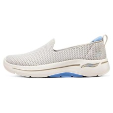 Skechers Go Walk Arch Fit Wear Resistant Breathable Cushing Impact Resistant Low Top Casual Shoes Women's Gray Blue 39