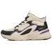 Skechers DLITES Cushioning Anti-Slip And Wear-Resistant High-Top Casual Shoes Women's Beige Black Purple 38