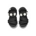 Skechers D'LITES Series Anti Slip Wear Resistant Children's Sandals Black White Kids' 28.5