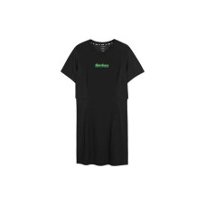Skechers Colorful Short-Sleeved Dresses Women's Carbon Black/0018, L