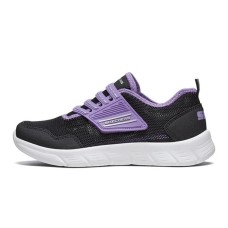 Skechers Comfy Flex 1.0 Cushioning, Slip Resistant, And Abrasion Resistant Kids Lifestyle Shoes Black Purple Teenagers 28.5