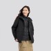 Skechers Water-Resistant Windproof Wear-Resistant Warm Windbreaker Jacket Women's Carbon Black Carbon Black-0018, M