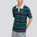 Skechers Polo Shirt Unisex Green Thick Stripes Green Thick Stripes/045N, S