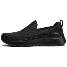Skechers Cushioning Wear-Resistant Breathable Lightweight Rebound Low-Top Casual Shoes Men's All Black Черный, 42.5