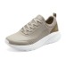 Skechers Cushioned Wear Resistant Breathable Low Top Running Shoes Men's Taupe Серо-коричневый, 41.5