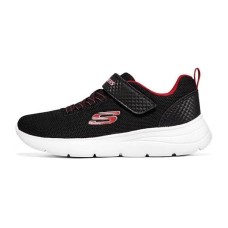 Skechers Abrasion Resistant Breathable Low Top Kids' Running Shoes Black Red Teenagers Красно-черный, 28.5