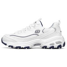 Skechers D'LITES 1.0 Little White Bear Slip Resistant Low Top Chunky Sneakers Women's White Blue 38.5
