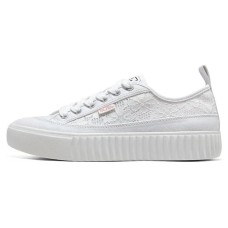 Skechers Royal Kiss Bob's Anti-Slip Wear-Resistant Low-Top Canvas Shoes Women's White 36.5