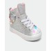 Little Girls Twinkle Toes: Twinkle Sparks - Charm Bestie High Top Light-Up Casual Sneakers from Finish Line Серебристый, 1