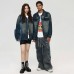 Jeep Denim Jacket Unisex Nano Blue Nano Blue, M