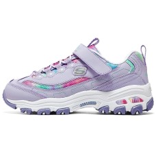 Skechers Girls Cushioning, Wear Resistant Kids Lifestyle Shoes Purple Teenagers Lavender/Multicolor, 27.5