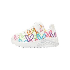 Skechers Kids Low Top Kids Lifestyle Shoes White Fluorescent Mint Children Aged 3 7 Years Old White Fluorescent Mint, 25