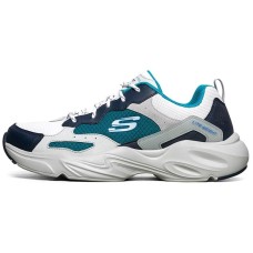 Skechers Stamina Airy Low Top Running Shoes White/Blue/Green 41