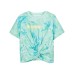 Skechers T Shirt Blue, Green, Cyan Tie Dye All Over Print Teenagers Blue-green, green-tie-dyed prints, 160