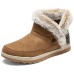 Skechers Bob's Warm Wear-Resistant Slip-Resistant Short Snow Boots Women's Chestnut Коричневый, 38.5