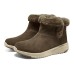 Skechers ON THE GO STELLAR Warm And Wear-Resistant Short Mid-Calf Snow Boots Women's Chocolate Коричневый, 36
