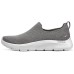 Skechers Cushioning Wear-Resistant Low-Top Casual Shoes Men's White Gray Charcoal Gray/Red/CCRD, 42.5