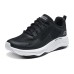 Skechers Sport D'Lu Cushioning Wear-Resistant Low-Top Casual Shoes Women's Black White Черно-белый, 37.5
