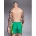 ASOS DESIGN swim shorts in super short length with placement animal print in green Зеленый, 2XL - W40-42