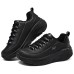 Skechers Breathable Lightweight Low-Top Running Shoes Women's Black Черный, 37