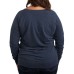 Falling Stars Plus Size Graphic Pullover Синий, 4X