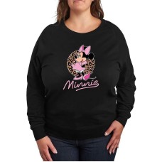 Plus Size Disney Minnie Mouse Graphic Pullover T-shirt Черный, 4X
