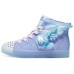 Skechers Twinkle Toes Cushioning Wear Resistant High Top Kids Lifestyle Shoes Light Blue Multicolor Teenagers Light Blue/Multicolor, 30