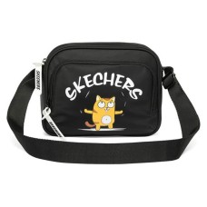Skechers Fabric Shoulder Bag Crossbody Bag Regular Unisex Pitch Black Pitch Black
