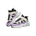 Skechers Kids Girls Anti-Slip And Wear-Resistant Warm Mid-Top Kids' Running Shoes Black White Purple Teenagers Black and White/Purple, 34