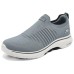 Skechers MEN'S GO WALK Anti-Slip Wear-Resistant Low-Top Running Shoes Men's Gray Серый, 40