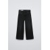 Джинсы wide leg ZARA Черный, 8 лет (128 см)