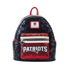 Men's and Women's New England Patriots Sequin Mini Backpack Синий