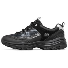 Skechers D'lites Leisure Chunky Shoes Black Women's 36.5