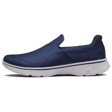 Skechers Go Walk 4 Cushioning Anti-Slip And Wear-Resistant Low-Top Casual Shoes Men's Blue Gray 42.5
