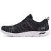 Skechers Cushioning, Slip Resistant, Abrasion Resistant, Lightweight Low Top Casual Running Shoes Women's Black White Черно-белый, 35